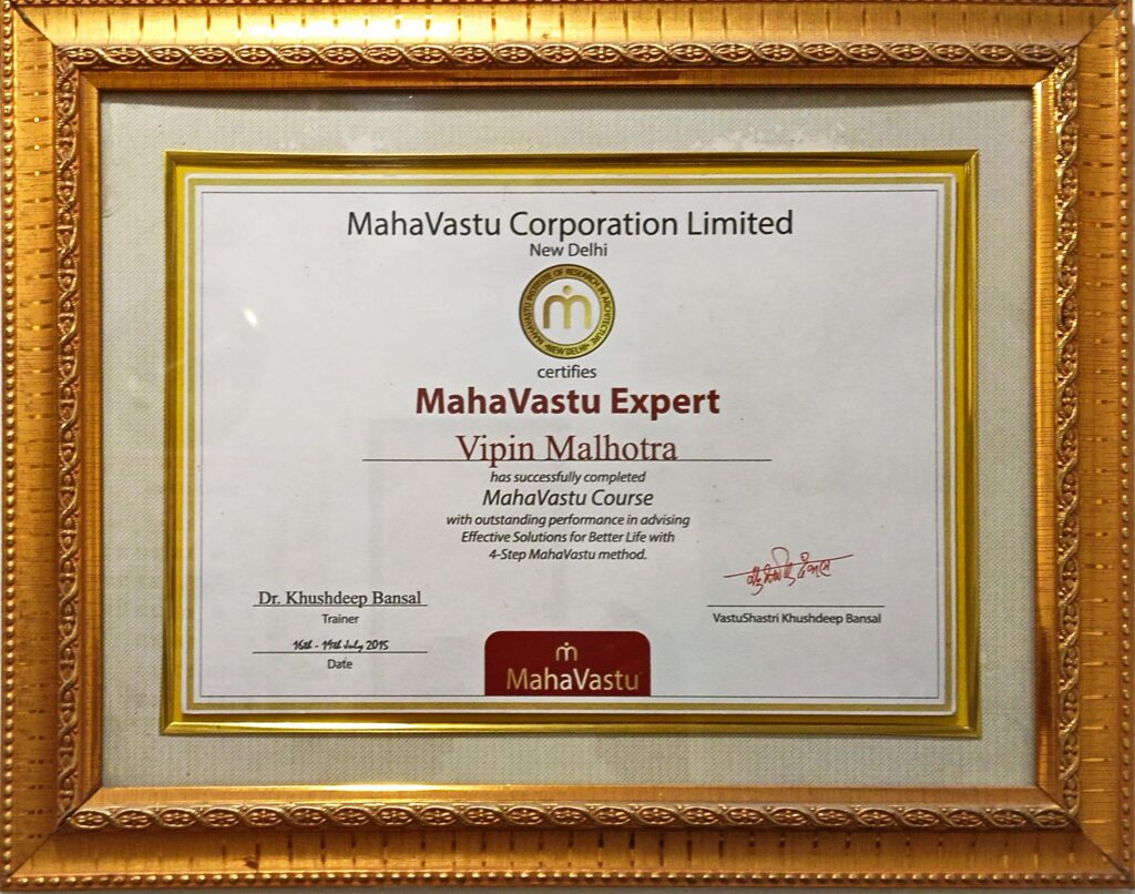 vipin malhotra vastu certificate